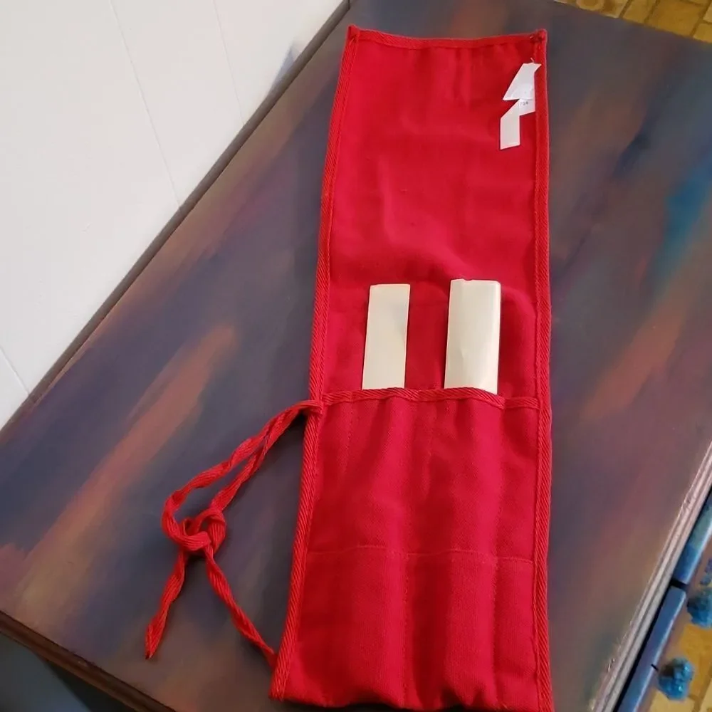 Vintage Marlboro Unlimited Collection Barbeque Knife And Fork In Red Canvas Bag